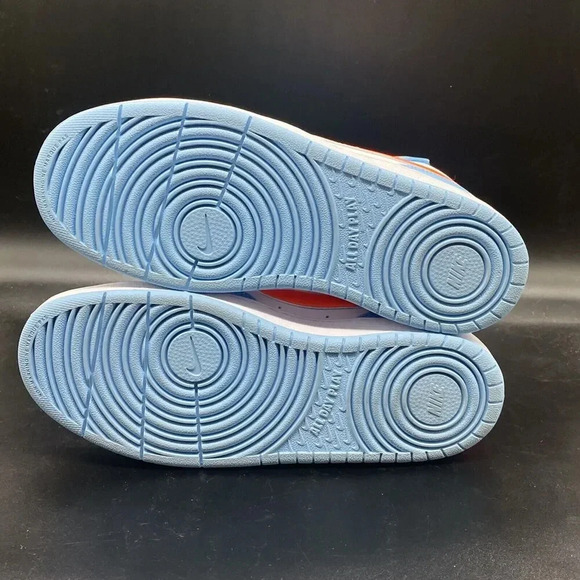 Nike Court Burough Mid 2 BG HF4791 407 NEW 7Y aquarius blue total orange - Picture 8 of 10